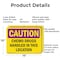 Signmission Radiation & Laser Sign, 10 in H x 14 in W, Aluminum, Rectangle OS-2PACK-CR-A-1014-L-10134 - alternate 4
